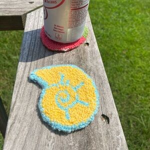 Handmade Sea Shell Mug Rug